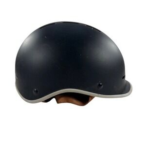 OutdoorMaster Multi-Sport Skateboard Cycling Helmet Matte Black White Trim Large